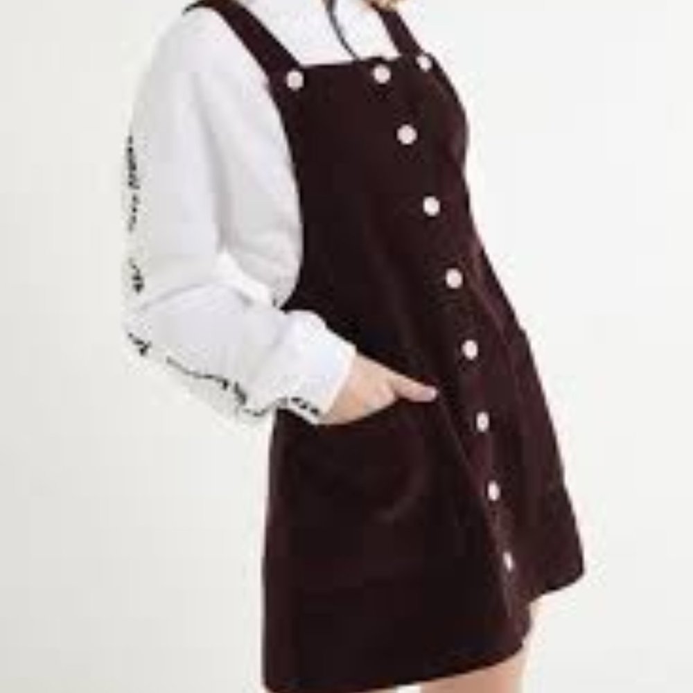 UO BDG Navy Blue Corduroy Button Down Dress